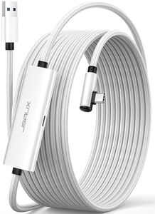 JSAUX Link Cable with 18W Charging 16ft, Compatible with Oculus Meta Quest 3S/ 3/ 2/ Pro and Pico 4, PC VR, Steam VR Accessories, 2-in-1 High Speed 5Gbs USB3.0 to USB C Data Cord for VR Headset