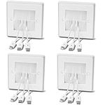 ChengFu TV Cord Hider for Wall Mounted TV - in Wall Cable Management Kit, Hide TV Cords for Wall Mount TV, Cable Management Kit Hides TV Wires Behind The Wall - White (4 Pack)