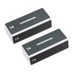 Tweezerman Nail Buffing Block, 4 Sided Buffer Blocks for Filing, Buffing, Smoothing, and Shining Nails, (Pack of 2)