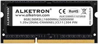 ALKETRON Black Unicorn Series - 8GB DDR3L RAM (Memory) 1600MHz CL11 SODIMM - PC3L 12800s for Standard & Gaming laptops; Notebook; MAC - 3 Year Warranty