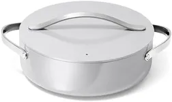 Caraway Rondeau - 6 Qt Non-Stick Pan with Lid - Free From Forever Chemicals - Perfect for Searing, Braising, & Roasting - Gray