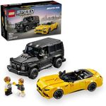 LEGO Speed Champions Mercedes-AMG G 63 & Mercedes-AMG SL 63 76924 Car Toys, Vehicle Playset for Kids, 2 Building Sets with 2 Driver Minifigures, for 10 Plus Year Old Boys and Girls