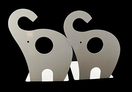 Serre-Livres en métal pour Chambre d'enfant, Motif d'éléphant, pour Chambre d'enfant, Blanc