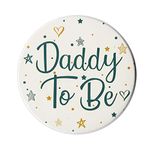 Lalantopparties Dad To Be Button Badges Decoration Material For Boy Or Girl, Welcome Baby, Baby Girl, Baby Boy, Party Wearable For Father To Be, Metal Badge - 3 Inch Approx