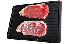 Andrew James Defrost Tray Thaw Board Plate | Up to 5 Times Faster Defrosting for Meat and Frozen Foods | No Electricity Required (Tray with Drip Tray)