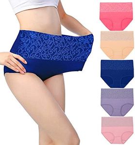 Fulyou Women's Briefs Underwear Tummy Control Cotton Panties High Waist Ladies Soft Stretch Underpants Knickers 16-18