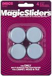 Magic Sliders 4038 Series 1-1/2" Sliding Disc, Pack of 4, Gray