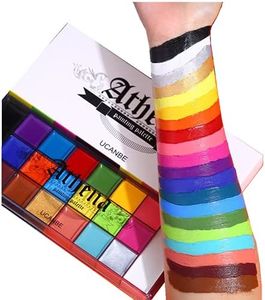 Pintura facial y corporal, 20 colores Pintura al óleo profesional Flash Tattoo Maquillaje Paleta Pintura Arte Fiesta de Halloween Vestido elegante Paleta de belleza