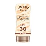Hawaiian Tropic Hydrating Protection Sunscreen Lotion, Water Resistant SPF 30 UVA Plus UVB Protection Suncream, 12-Hour Moisturising Sun Lotion with Cocoa and Shea Butter, 180 ml