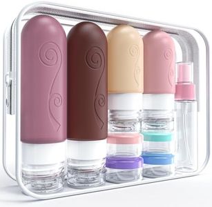 vodvob 16 Pack Travel Bottles Set for Toiletries, TSA Approved Travel Containers Leak Proof Silicone Squeezable Travel Accessories 2oz 3oz for Shampoo Conditioner Lotion Body Wash (BPA Free) (pink)
