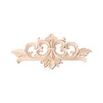 angelliu Carved Wood Unpainted Vintage Floral Wood Carved Corner Corner Carved Wood Decal for Wall, Door, Furniture