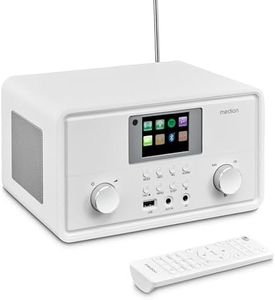 MEDION P85027 Radio por Internet (Dab Plus, Radio FM, Spotify Connect, WLAN, Bluetooth, Streaming, Ecualizador, Pantalla a Color, USB, AUX, Despertador, función de repetición