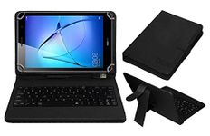 Acm USB Keyboard Case Compatible with Huawei Mediapad T3 8" Tablet Cover Stand Study Gaming Direct Plug & Play - Black