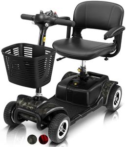 Vive 4 Wheel Mobility Scooter - Electric Powered Wheelchair Device - Compact Heavy Duty Mobile for Travel, Adults, Elderly (Black Camo)