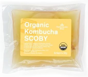 100% Organic SCOBY Kombucha Starter Kit - 100% Guaranteed to Brew - Fresh, Live Culture with Starter Liquid - The Kombucha Shop