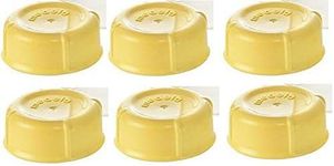 (6) Medela Solid Lids - Yellow/Solid Cap/Bottle lid/Bottle Solid Cap - for Medela Bottles