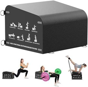 HANDBODE Hip Thrust Bench, Multi-Functional Slip-Free Hip Thrust Box, White | Ideal for Glute Bridge, Box Jump, Push-Ups, Squat, Ab Exercise, Suitable for Home & Gym