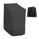 Jetcloud Garden Stacking Chair Cover Waterproof 210D Oxford Fabric Reclining Heavy Duty Patio Chair Cover Furniture Protective Cover for Outdoor Patio Garden