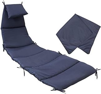 Sunnydaze Outdoor Hanging Lounge Chair Replacement Cushion with Poly Filling and Umbrella Fabric - Navy Blue