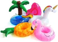 Inflatable Raft for Elf, Naughty Elf Accessories Props, Inflatable Drink Holders, Floating Cup Holders for Hot Tub, Flamingo Unicorn Drink Holder for Pool, & Repair Patches