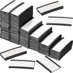 100 Pieces Magnetic Label Holders Labels Racks with Magnets Magnetic Data Card Holders with Protective Films and Replacement Strips for Shelf Bin (1 x 2 Inch)