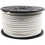 Amgate Wire Center Flagpole Rope 1/4" x 100 feet - Braided Polyester Line with Steel Center Marine Grade Flag Pole Halyard Rope