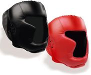 2 Pack Boxing Headgear Boxing Gear Equipment Taekwondo Sparring Gear MMA Gear Muay Thai Boxing Safety Helmet Boxing Protective Gear for Men Women Beginner(Black and Red)