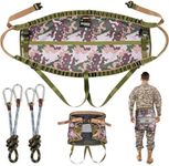 2024 𝐔𝐩𝐠𝐫𝐚𝐝𝐞𝐝 Hunting Saddle Kit, Lightweight Hammock Tree Saddle Holds Up to 8818LBS, Saddle Stand Hunting System Accessories with 2 Climbing Grade Rope Grabber & Adjustable Bridge - Digital