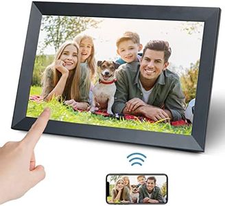 Aorpdd Digitaler Bilderrahmen WLAN 10.1 Zoll, HD IPS-Touchscreen Elektronischer Bilderrahmen mit 32 GB Speicher, Automatische Drehung, Teilen von Fotos oder Videos überall über Frameo App