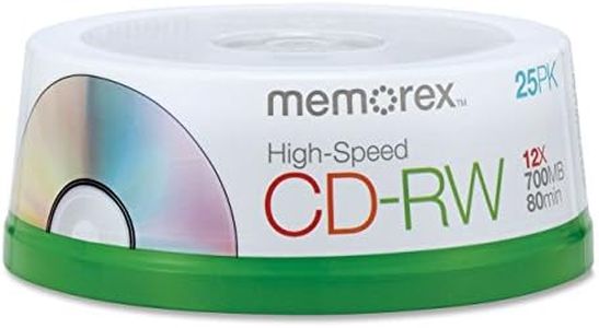 Memorex 80 Minute CD-RW 4x-12x High Speed 25 Pack Spindle