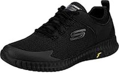 Skechers Men's Elite Flex Prime TAKE Over Walking Shoe, Black Mesh/Pu/Black Trim, 9 UK