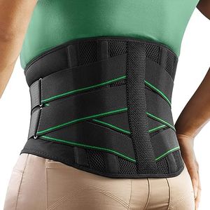 FREETOO Back Brace for Men Lower Back Pain with 7 Metal Stays, for Sciatica, Herniated Disc, Scoliosis and More Pain Relief! Breathable Back Support Belt for Women Work with Soft Pad, Lightweight