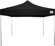 Impact Canopy 10x10 Aluminum Pop Up Canopy Tent Impact Canopies Light Weight Instant Sun and Rain Shelter with Roller Bag, Black (040030002-VC)