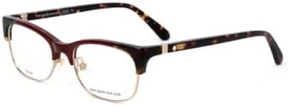 Kate Spade Adali LHF Eyeglasses Burgundy Havana Frame 49mm