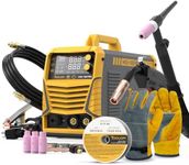 TOOLIOM 4 in 1 MIG Welder 180A Gas MIG/Flux MIG/Stick/Lift TIG Multiprocess Welding Machine 110V/220V Welder Kit with Lift TIG Torch