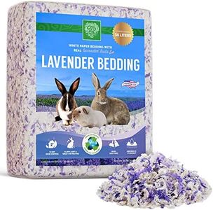 Small Pet Select- White Paper Bedding with Real Natural Lavender. Rabbits, Guinea Pigs, and Other Small Animals, 56L