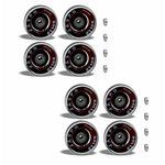 Jaspo Roller/Quad Skate, Inline Wheels With Bearings for Skating and Skateboard - Multipack (Black, 65 mm, Pack of 8)