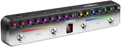 JAMELO Multi Effects Guitar Pedal with 8 AMP and 8 CAB IR Models, Reverb, Delay, Boost, Mod, 40 Editable Presets, IR Import, Bluetooth & OTG Recording, Rechargeable, App Control