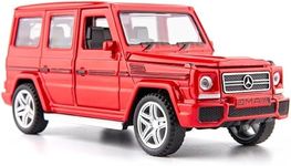 TONIRY 1:32 Scale Exclusive Alloy Metal Pull Back Die-cast Car Scale Model with Sound Light Mini Auto Toy for Kids Metal Model Toy Car with Sound and Light [New Version] (AMG G65 RED)