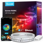 Govee RGBIC Strip Lights, 65.6ft Smart LED Lights for Bedroom, Bluetooth Lights APP Control, DIY Multiple Colors on One Line, Color Changing LED Lights Music Sync, Home Decor, 2 Rolls of 32.8ft