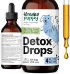 Detox Drops for Dogs - Liver and Kidney Cleanse for All Breeds & Sizes - Herbal Liver Detox w/Dandelion Leaf & Dandelion Root - Antioxidant Support for Pets - Dog Food Supplements for Detox - 4oz