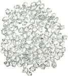 Featuman 400 Pcs Clear Acrylic Diamonds Plastic Jewels, Fake Crystals Acrylic Gems Vase Fillers for Centerpieces, Fake Diamonds Plastic Ice Cubes for Board Gaming, Table Decor, Beach Theme Party