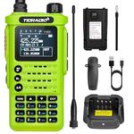TIDRADIO TD-H8 Ham Radio Transceiver, 2 Way Radio Scanner, VHF Two Way Radio Communication, 10W Rechargeable APP Wireless Programming Dual Band Walkie Talkie (Green), 1 Pack