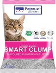 PetCrux Smart Clump Cat Litter | Natural Bentonite Clay | Pet Friendly Lavender Essential Oils | Superior Odour Control | 99.9% Dust Free Scoopable (for Multiple Cats), 50L, Equivalent to 25 Kg