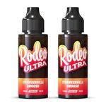 Rodeo Ultra Vape Liquid 2 x 100ml Strawbernilla Swoosh Vape Juice E Liquid 70/30 Ecig Juice Cigarette Liquid Sub Ohm Juice Flavoured E Juice E Cigarette E-Liquid Nicotine Free Vape Short Fill