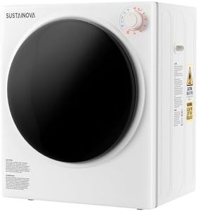 Elevon 800W Portable Clothes Dryer 2.6 cu.ft Electric Drying Machine for Laundry with Stainless Steel Tub for Apartment, Rvs, Dorms, Compact Dryer for Small Space, White