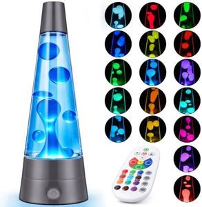 KIKILIVE 11 Inch Liquid Motion Lamp, Color Changing Lamp Gray | 8H-12H Timer, with Control Remote, for bedroom living Room Party Home Decor Game room or lounge