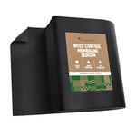 GardenGloss 30m² Weed Control Membrane Heavy Duty (150gsm) - Water Permeable and Tearproof Weed Barrier Fabric - Weed Control Fabric with High UV-Stabilisation (15m x 2m, folded)