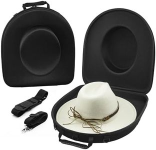 HAIBEIR Hat Travel Case Hard Hat Box for Cowboy Fedora Panama Hats to Storage Hat Bag Carrier with Carry Handle,Luggage Strap, Adjustable Shoulder Belts and ID Card Slot for Women and Men