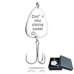 Fathers Day Birthday Gifts for Dad, Pregnancy Announcement Gift for Husband from Wife, Dad's New Fishing Buddy Fishing Lure Christmas Birthday Gifts